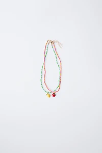 TWO-PACK OF TOMATO AND LEMON NECKLACES