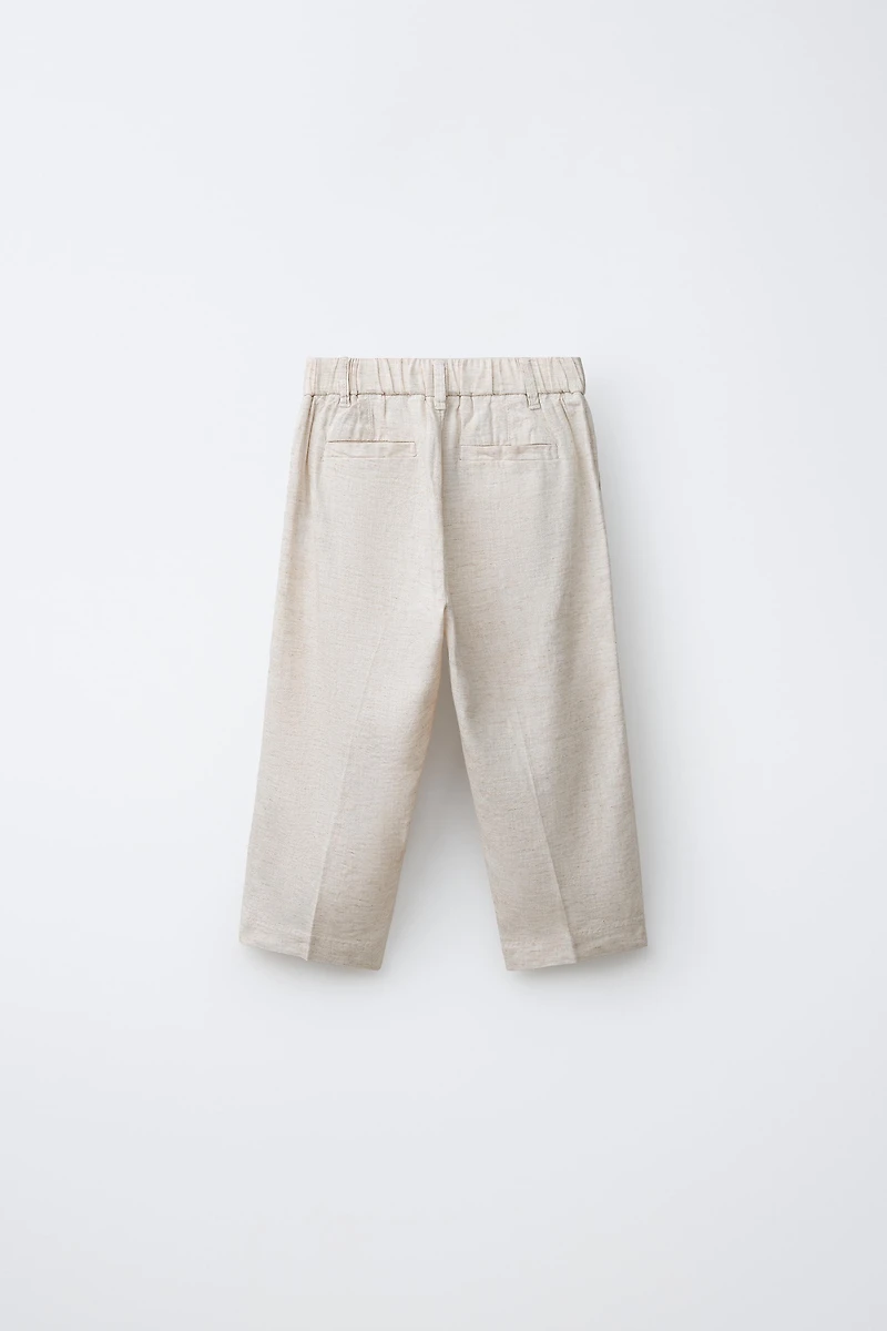 PANTALON DE COSTUME AVEC LIN