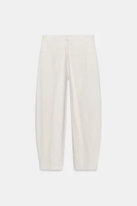 ZW COLLECTION HIGH WAIST STRIPED TAPERED JEANS