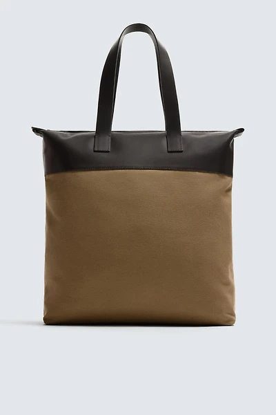 SAC SHOPPER DÉTAILS EN CUIR