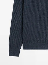 Cardigan en maille côtelée à boutons