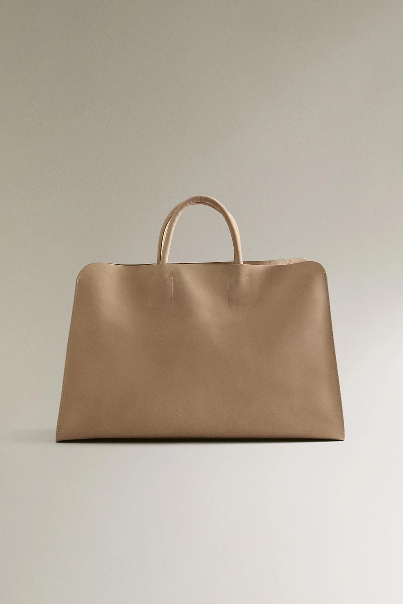 SAC CABAS CUIR NOBUCK