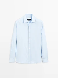 Chemise regular en coton mélangé