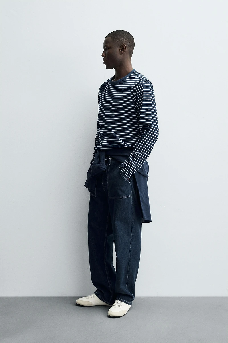 STRIPED JACQUARD T-SHIRT
