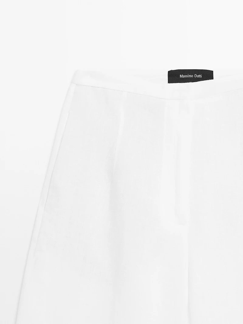 100% linen suit trousers