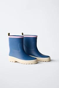 COLOR BLOCK RAIN BOOTS