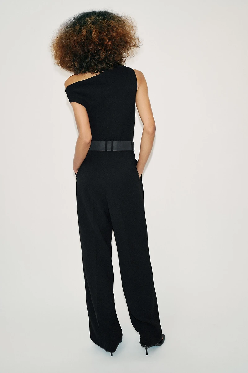 LONG BELTED JUMPSUIT