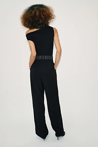LONG BELTED JUMPSUIT