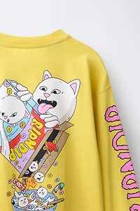 RIPNDIP © X ZARA KIDS LOGO PRINT T-SHIRT