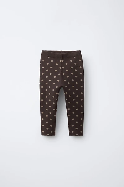 KNIT POLKA DOT LEGGINGS