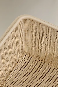 CHILDREN'S RATTAN HAMPER WITH LID