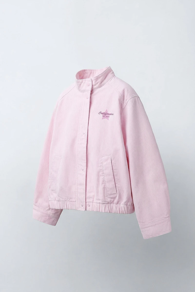 STRIPED TWILL JACKET