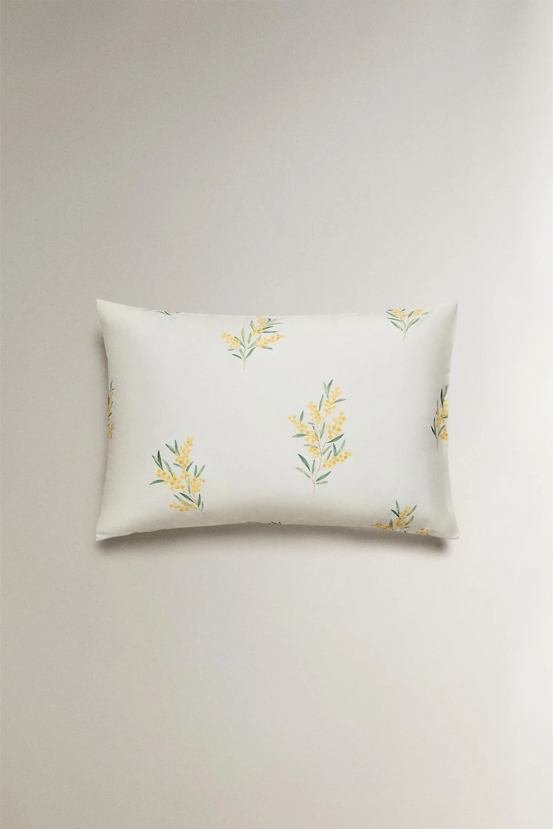 TAIE D’OREILLER SATIN MIMOSAS