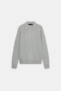 WOOL AND CASHMERE POLO JACKET