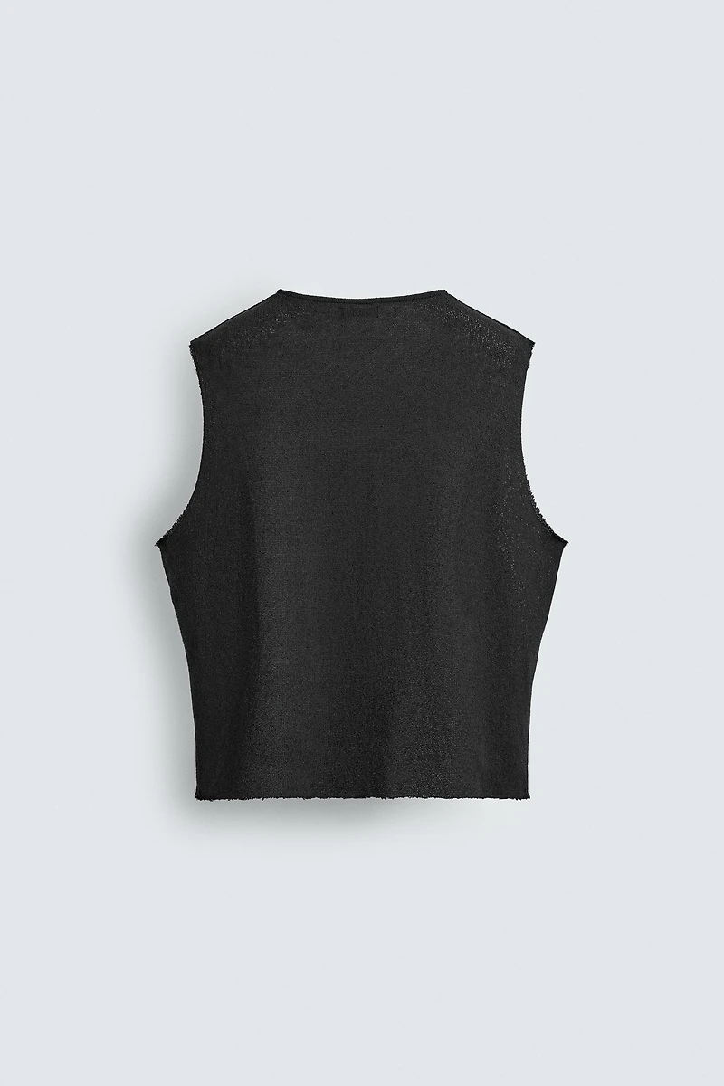 TEXTURED KNIT TANK TOP