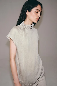 TOP NŒUD EN MAILLE EFFET FROISSÉ