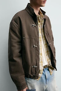 CROPPED FIT FIREMAN CLASP JACKET