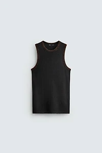 OPEN-KNIT TANK TOP