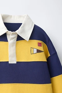 POLO À RAYURES AVEC PIÈCES