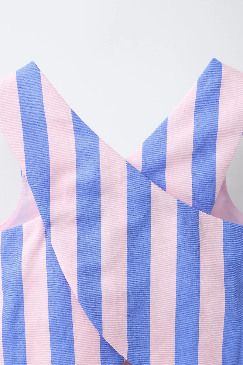 STRIPED BUTTON TOP