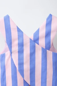 STRIPED BUTTON TOP