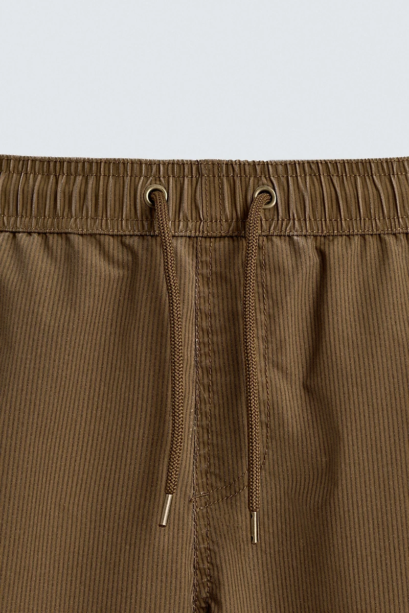 MAILLOT DE BAIN LONG À RAYURES DÉLAVÉES