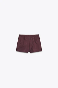 POPLIN MINI SHORTS