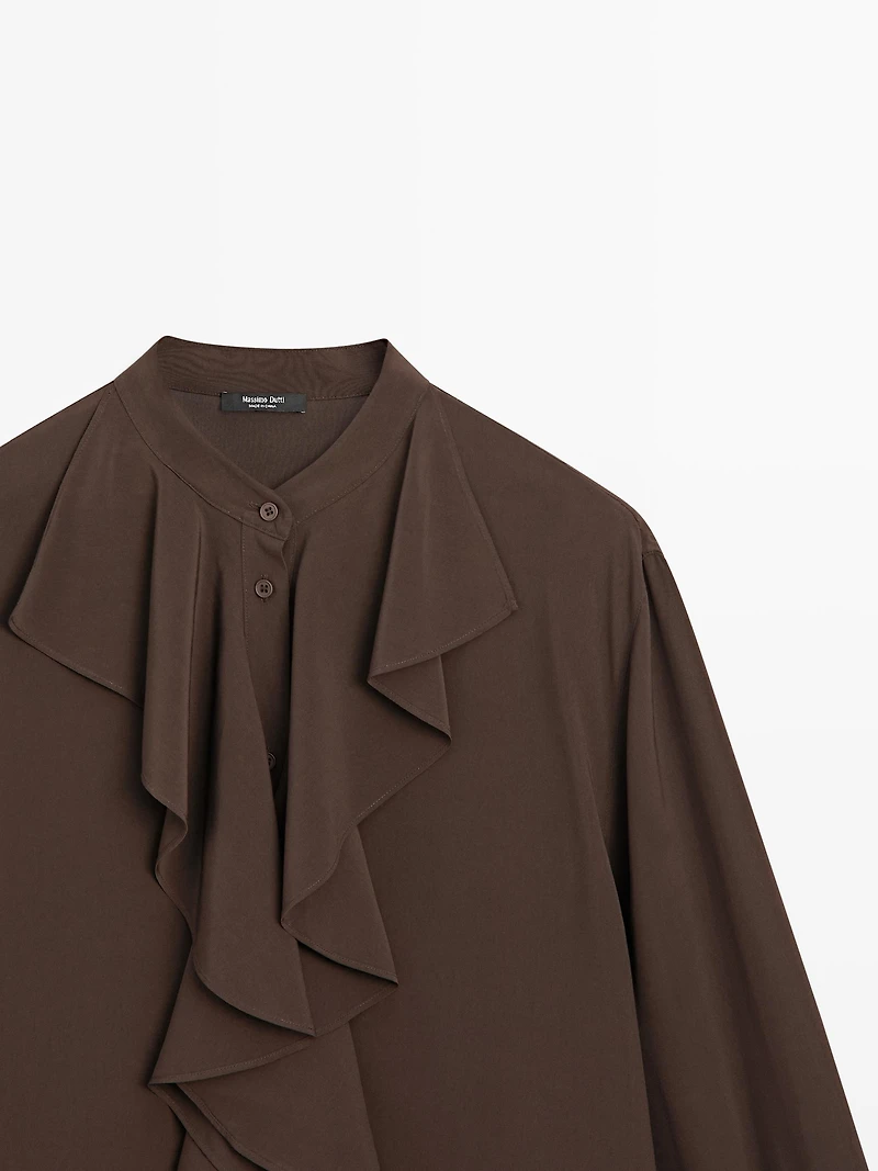 Blouse fluide à volants