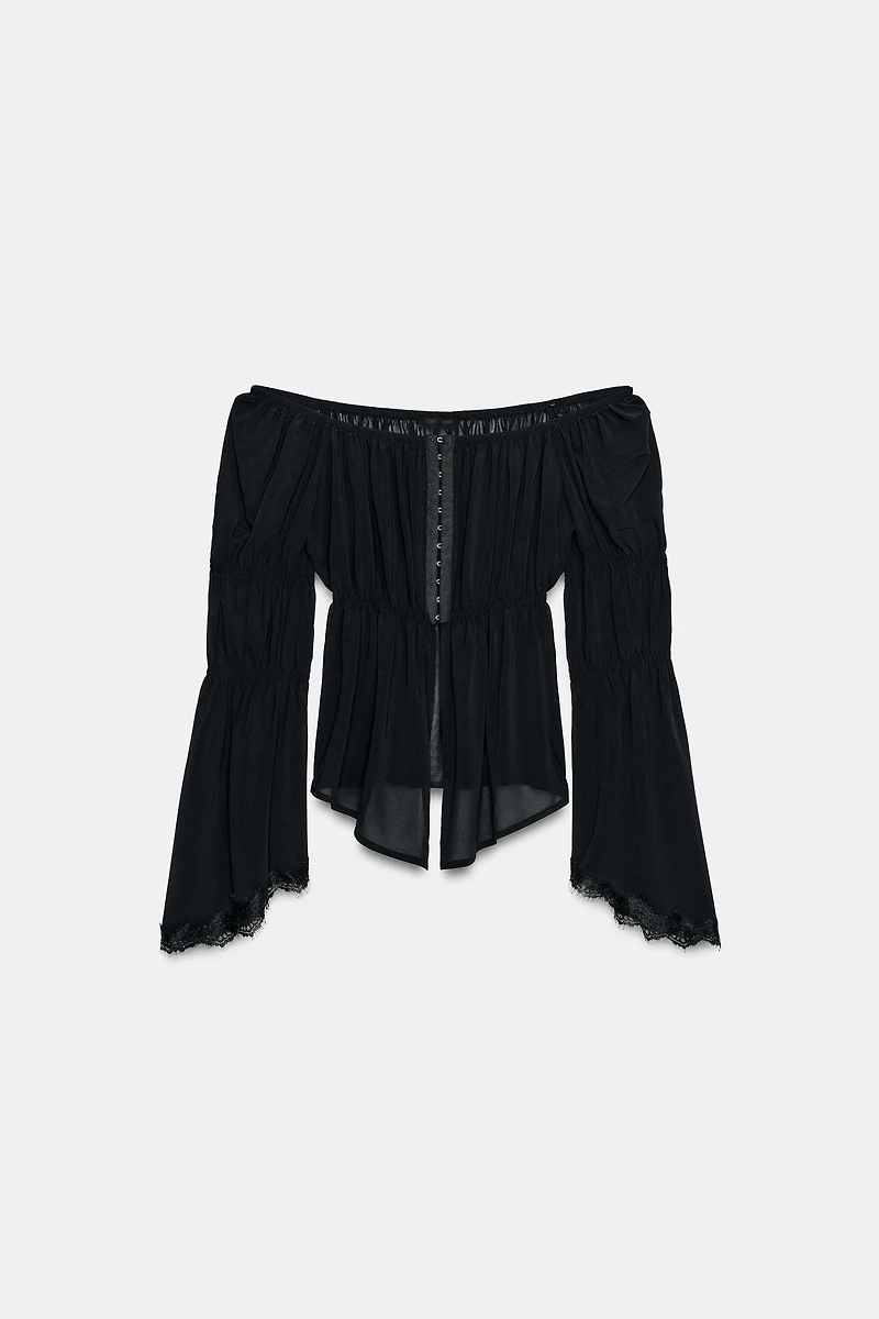 COMBINATION LACE TOP