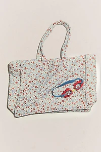 FLORAL COTTON BEACH BAG