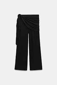 WIDE LEG SCARF PANTS