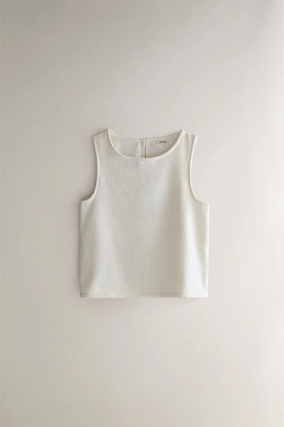 COTTON TERRYCLOTH BEACH TOP