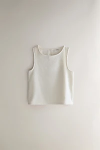 COTTON TERRYCLOTH BEACH TOP