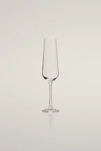 PLAIN BOHEMIAN CRYSTAL FLUTE GLASS