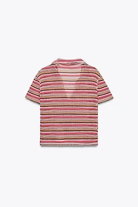 CROCHET POLO SHIRT