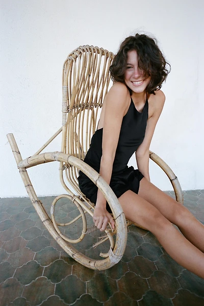 LONG SLIP DRESS WITH KNOTTED BACK