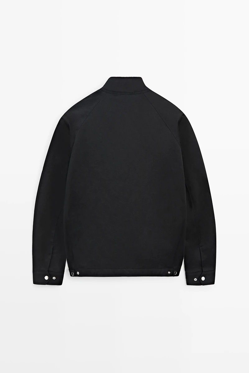 Bomber jacket with collar detail