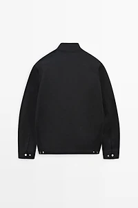Bomber jacket with collar detail