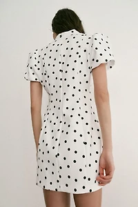 PUFF SLEEVE SHORT DRESS