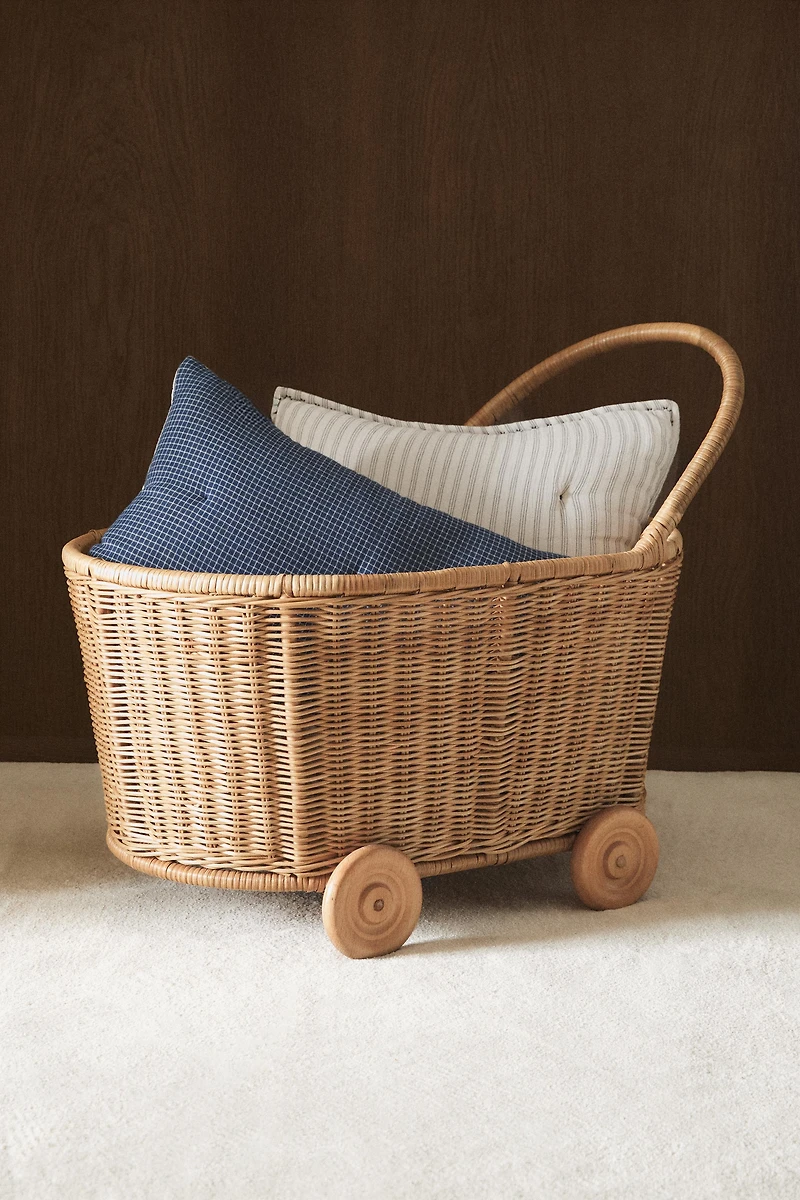 CHARIOT ENFANT ROUES ROTIN