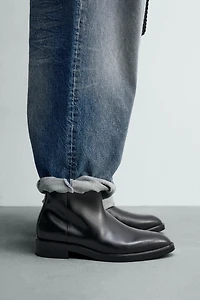 POINTED LEATHER BOOTS