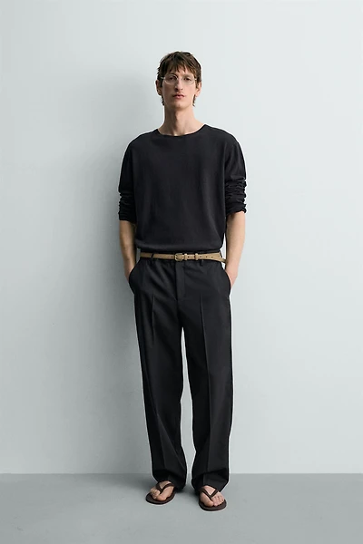 LIGHTWEIGHT COTTON LINEN BLEND JUMPER