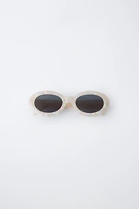 LUNETTES DE SOLEIL OVALES EFFET MARBRÉ