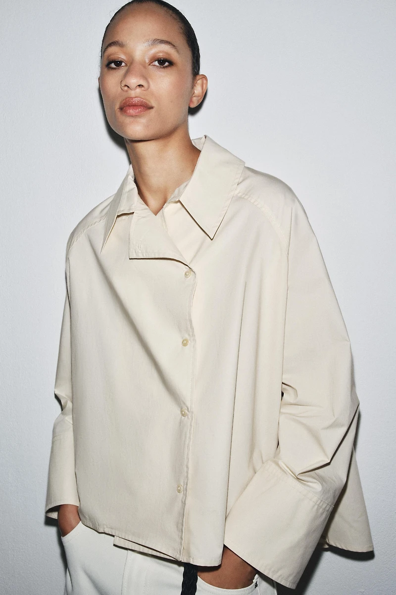 ZW COLLECTION OVERSIZED PLEATED SHIRT