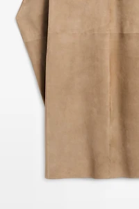 Suede leather combined dress - STUDIO