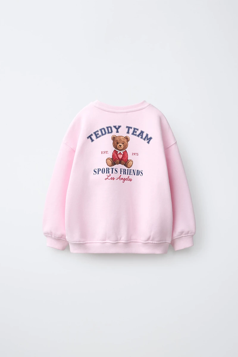 TEDDY PRINT SWEATSHIRT