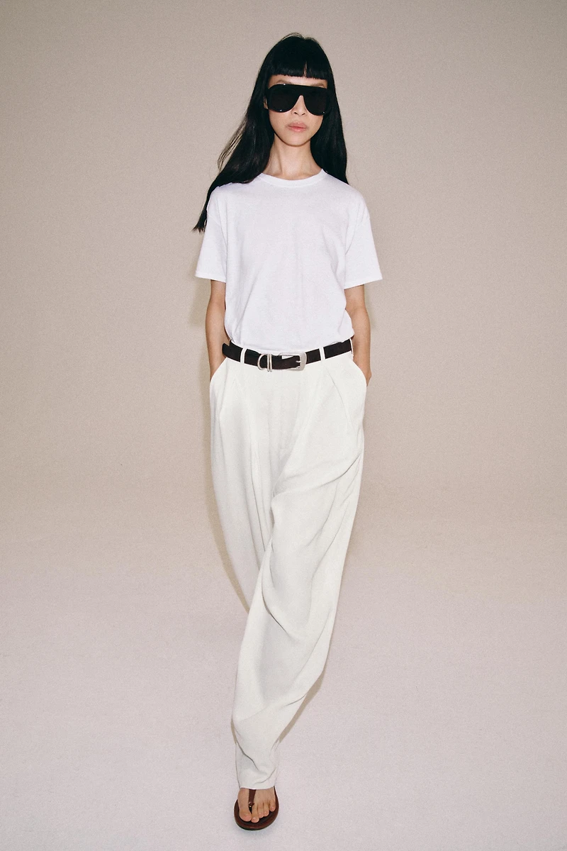 ZW COLLECTION FLOWY DARTED PANTS