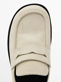 Split leather loafers