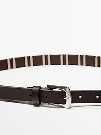 Ceinture avec pièces métalliques
