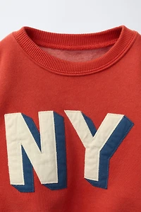 EMBROIDERED TEXT SWEATSHIRT